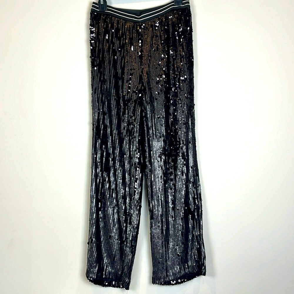 Free People Black Sequin Pants